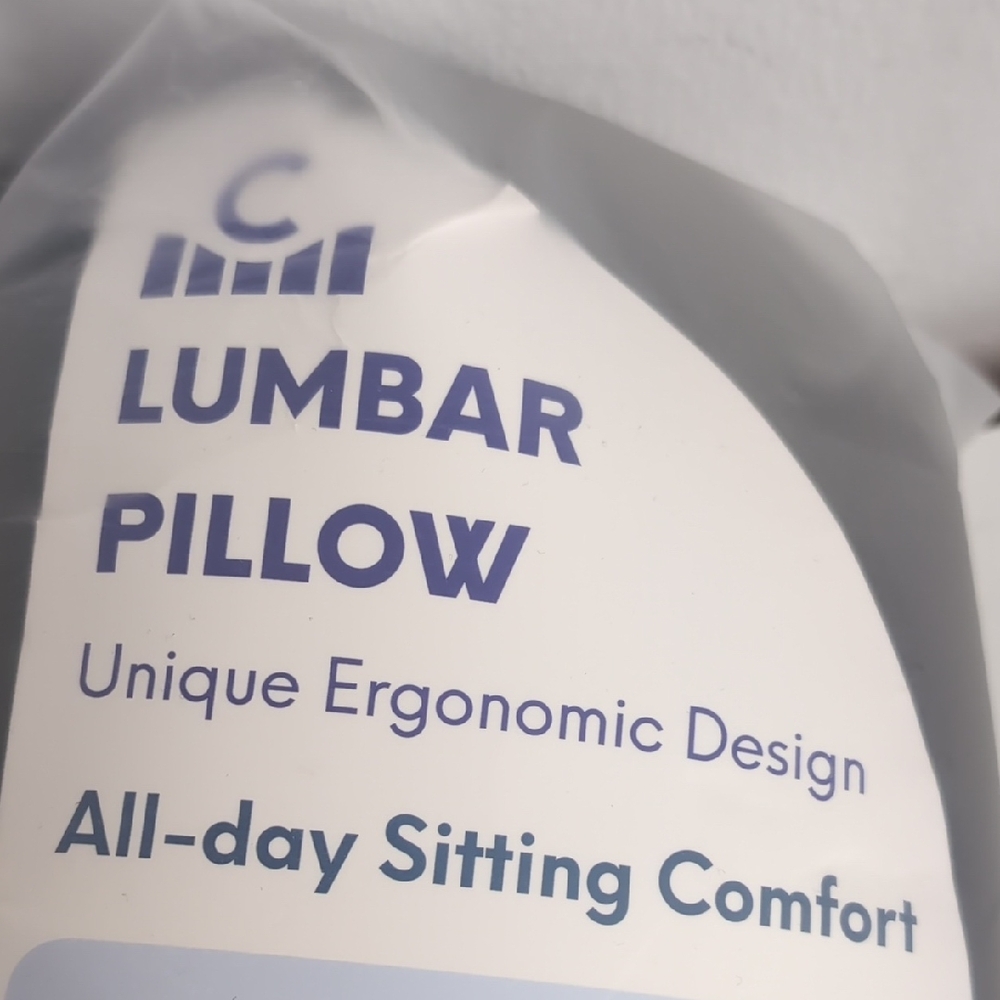 Lumbar Pillow - White and Gray